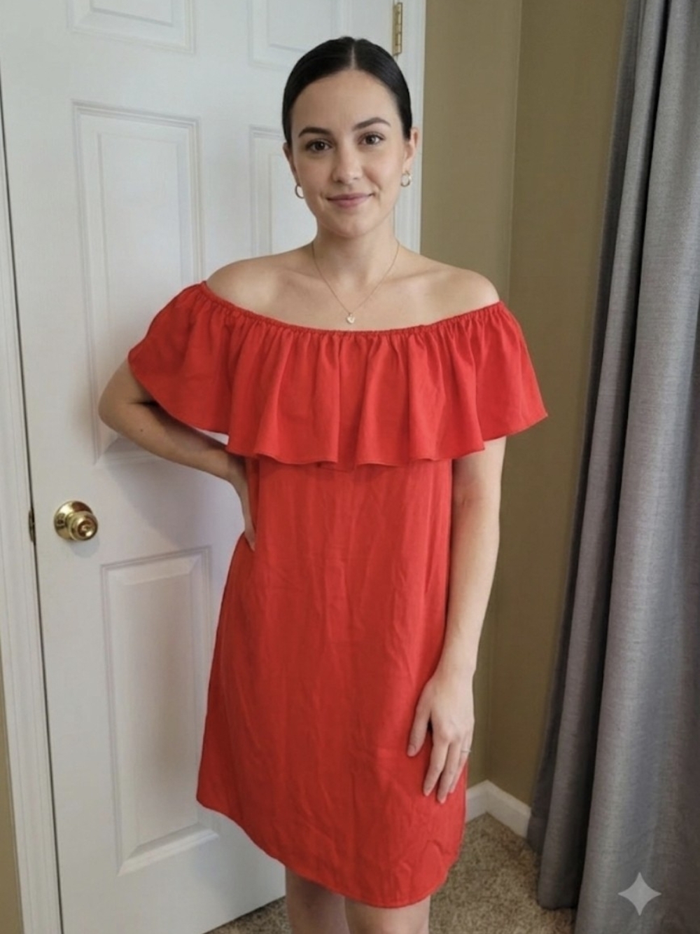 Forever 21 Red Ruffle Dress